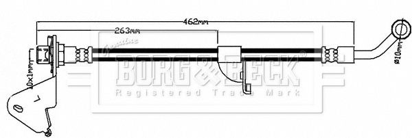 BORG & BECK Тормозной шланг BBH8050